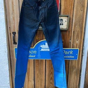 Hot Topic Rude Skinny Blue Ombré Pants